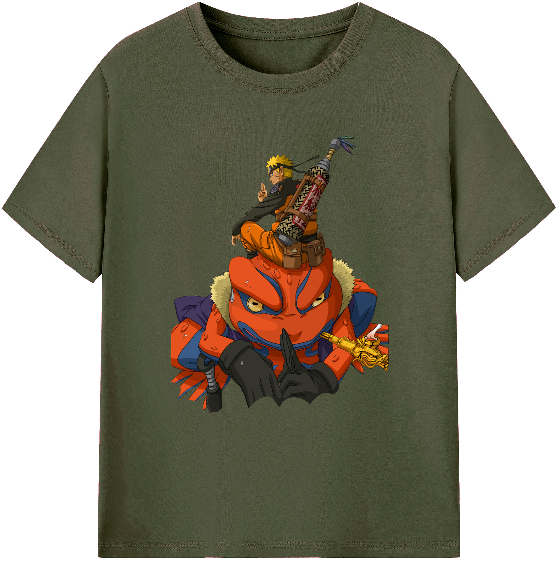 （画像用） NARUTO -ナルト- うずまき ナルト Uzumaki Naruto 綿100％ メンズ半袖Tシャツ｜肌触りやわらか＆通気性